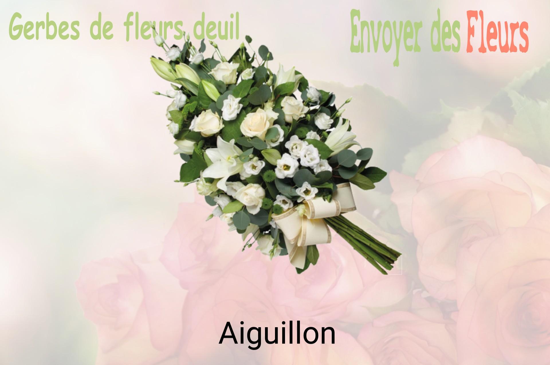 Gerbe de fleurs de deuil livrée à Aiguillon